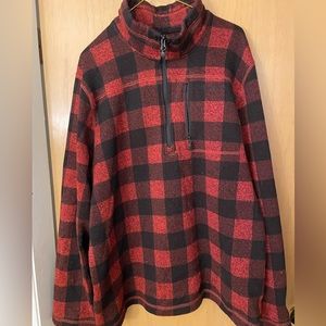 Ladies buffalo plaid pullover jacket